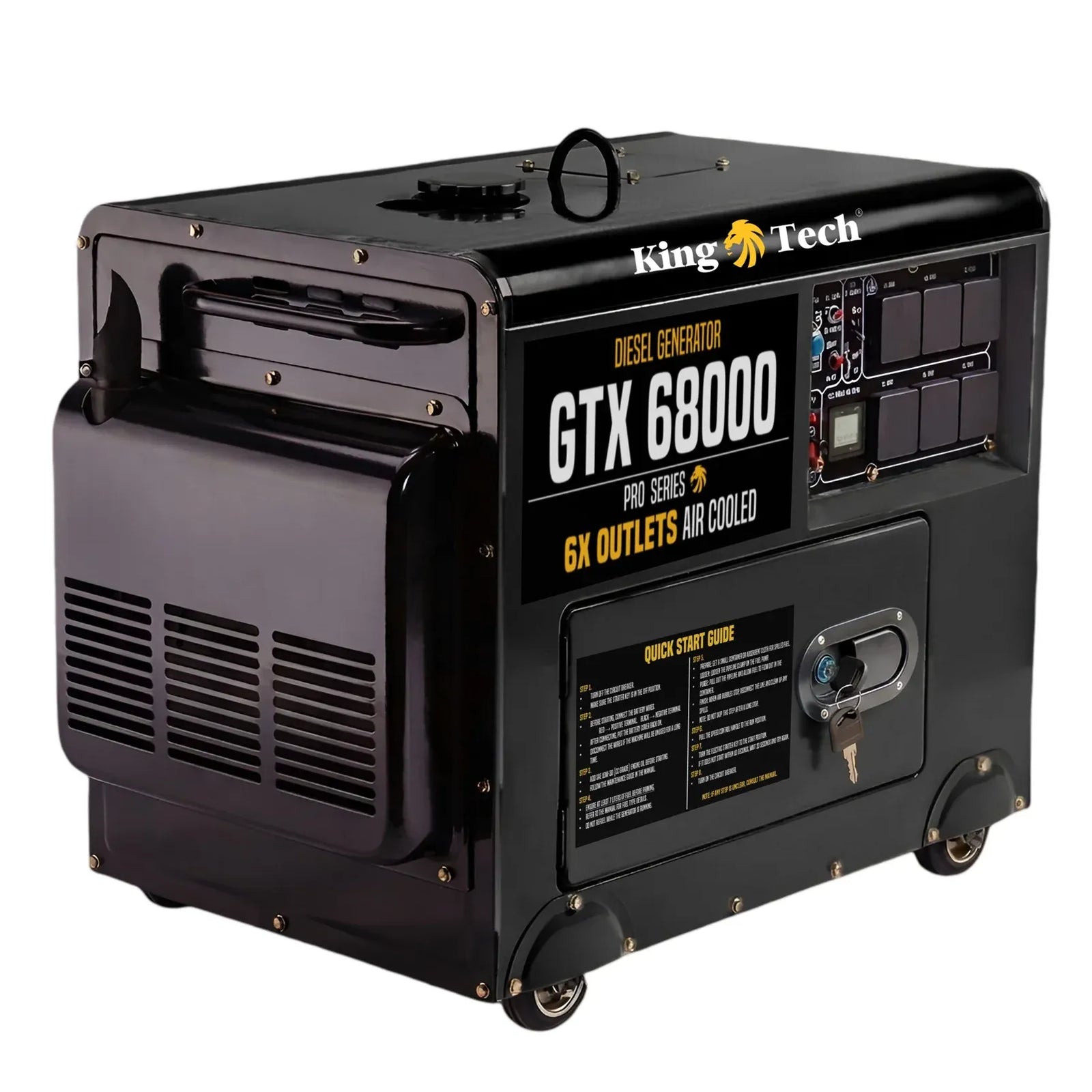 Diesel Generator | Single Phase | 8.4kW Rated | 6kW | 13HP Portable Backup Power