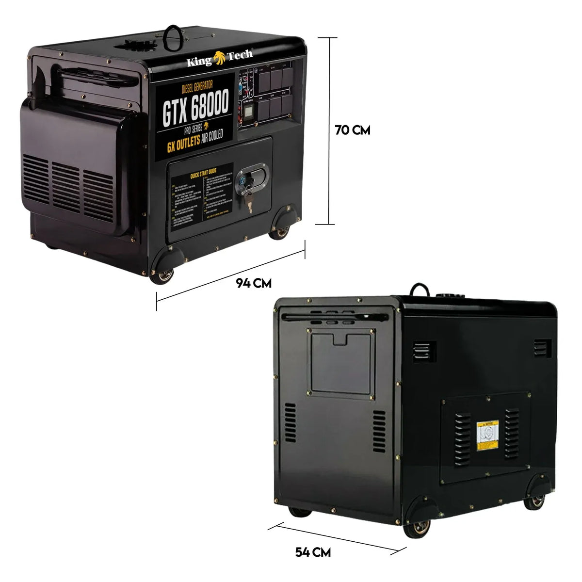 Diesel Generator | Single Phase | 8.4kW Rated | 6kW | 13HP Portable Backup Power