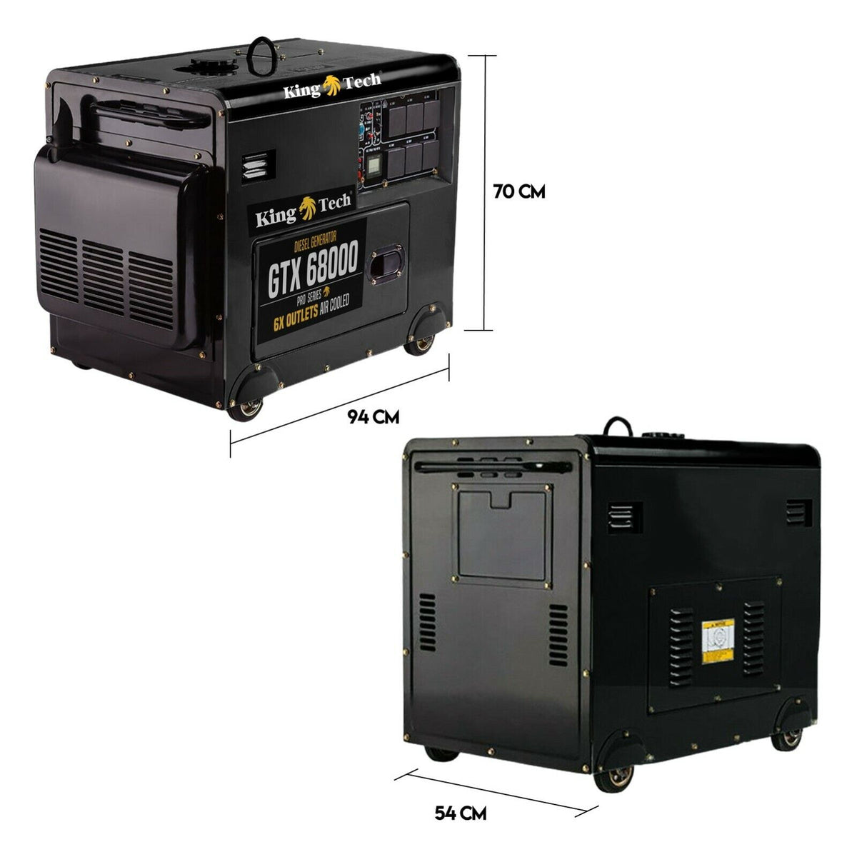 Diesel Generator | Single Phase | 8.4kW Rated | 6kW | 13HP Portable Backup Power