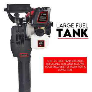 Petrol Jackhammer | 52CC | 2-Stroke Concrete Tile Breaker | Heavy Duty Demolition Hammer