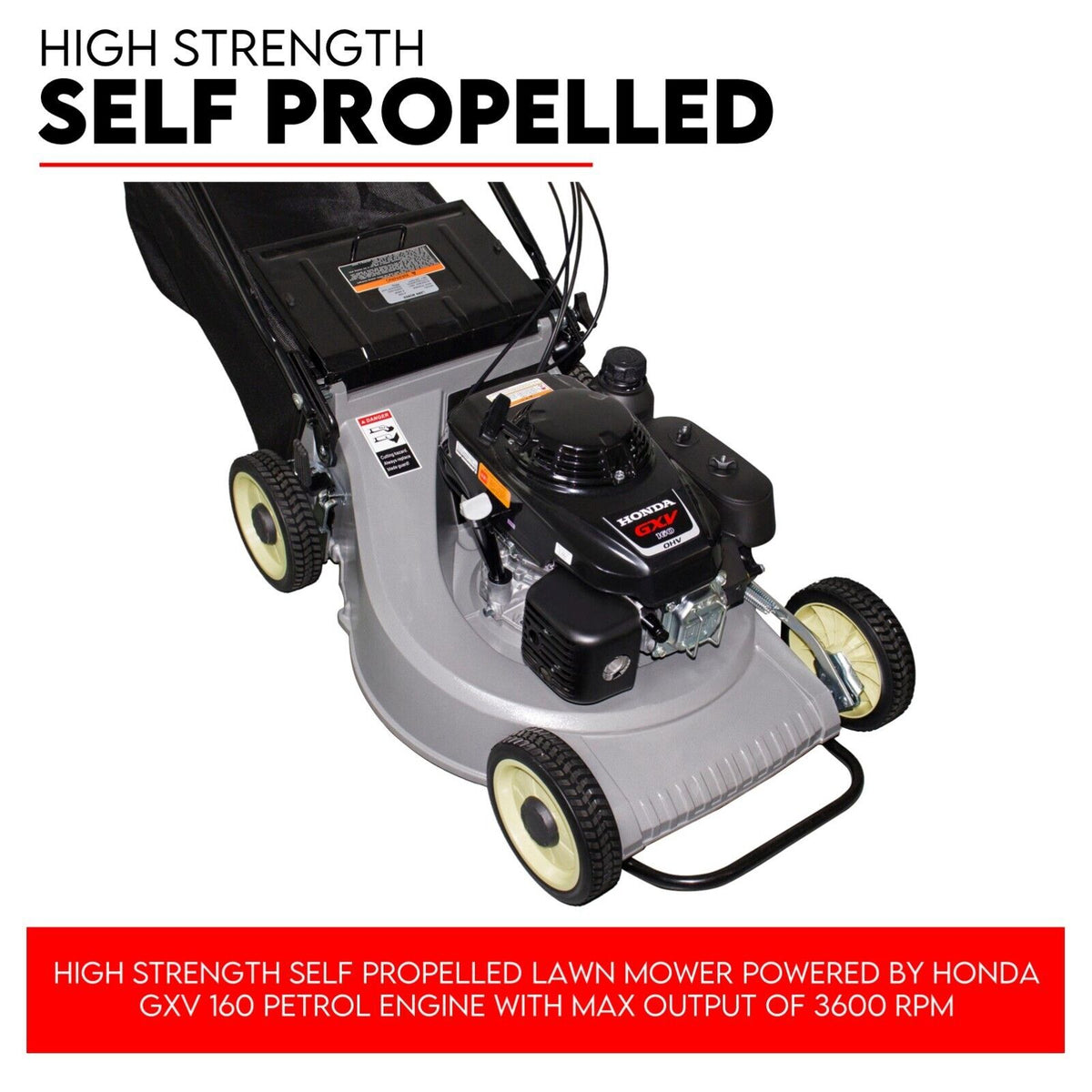 Self-Propelled Lawn Mower | 21" Alloy Body | 5.5HP Honda Engine | Mulching Function