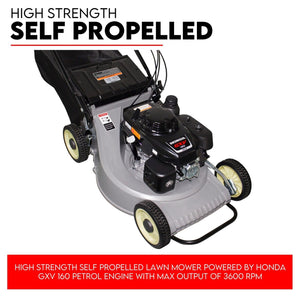 Self-Propelled Lawn Mower | 21" Alloy Body | 5.5HP Honda Engine | Mulching Function