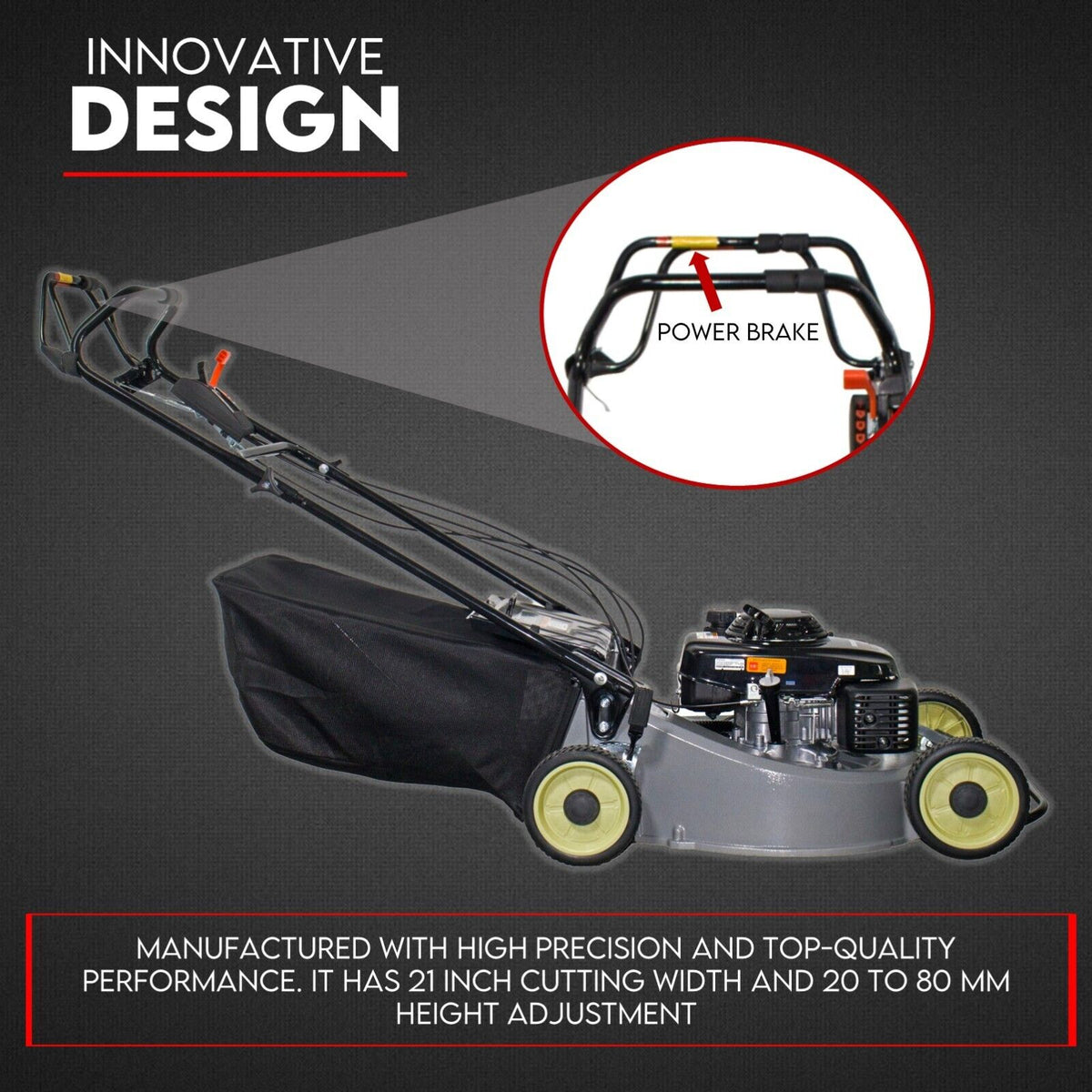 Self-Propelled Lawn Mower | 21" Alloy Body | 5.5HP Honda Engine | Mulching Function