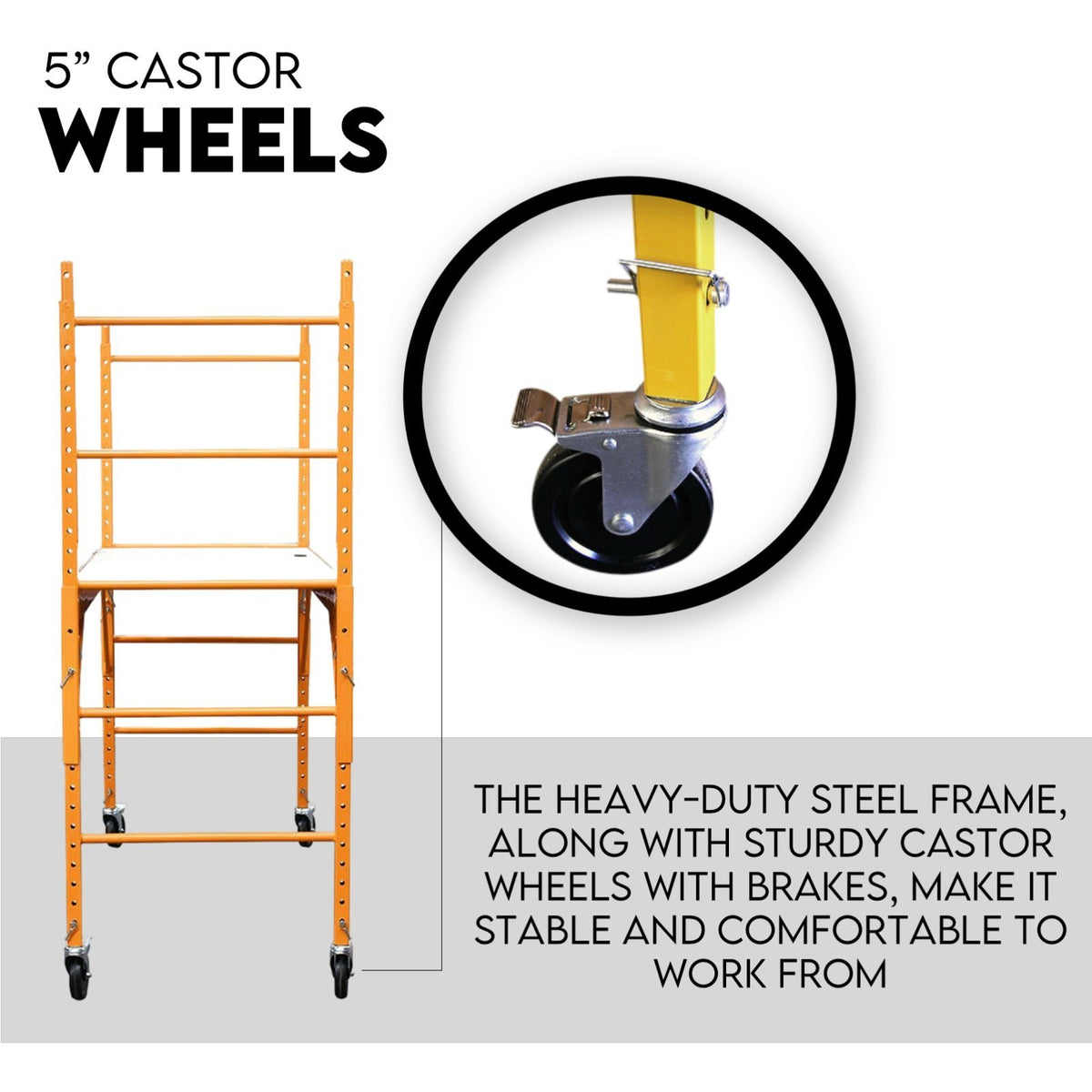 450kg Mobile Scaffold Ladder Scaffolding Platform | Portable Ladder | Work Safety