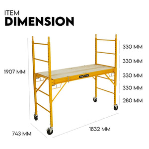 450kg Mobile Scaffold Ladder Scaffolding Platform | Portable Ladder | Work Safety