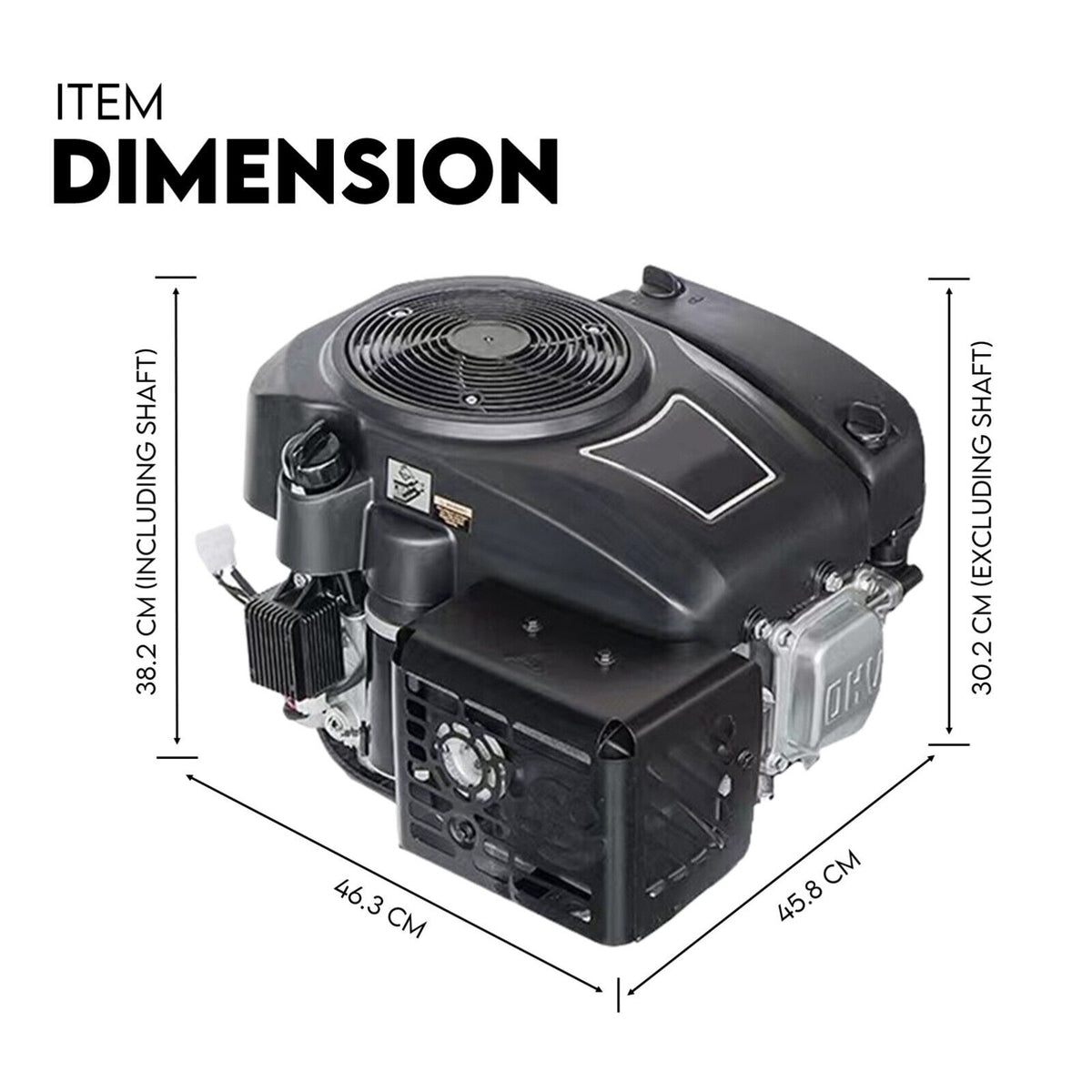 Lawn Mower Engine | 16HP Vertical Shaft | Petrol Motor | 4-Stroke Ride-On Mower