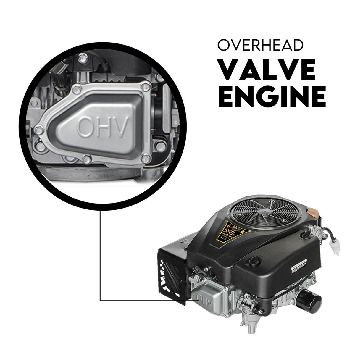 Lawn Mower Engine | 18HP Vertical Shaft | Petrol Motor | 4-Stroke OHV | Ride-On Mower