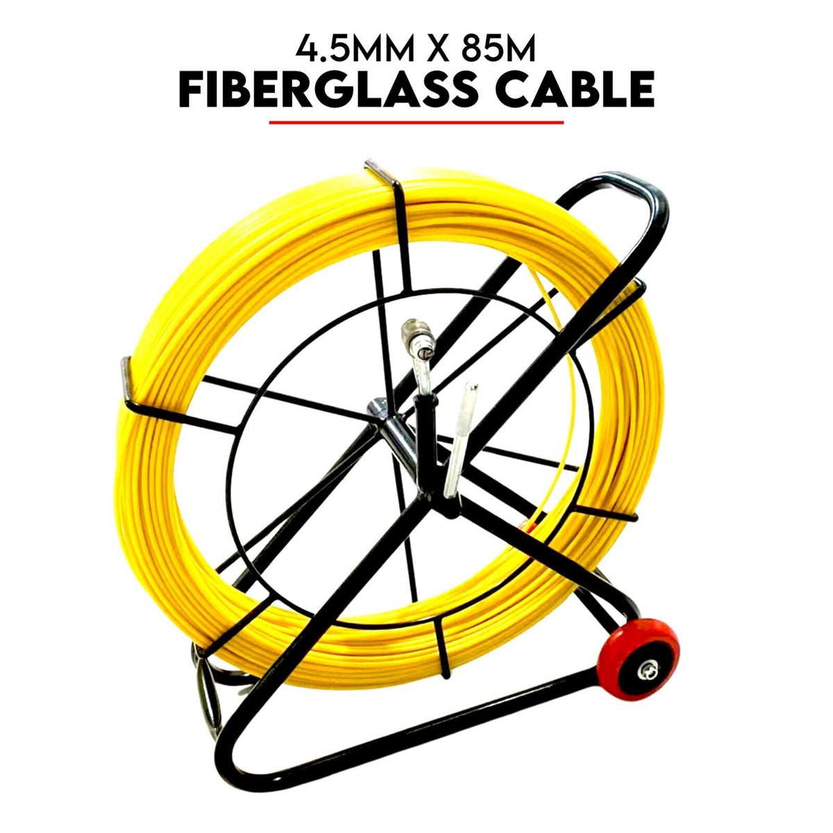 4.5mm x 85M Fiberglass Cable Snake Rodder | Fish Tape Puller | NBN Solid Steel Rod