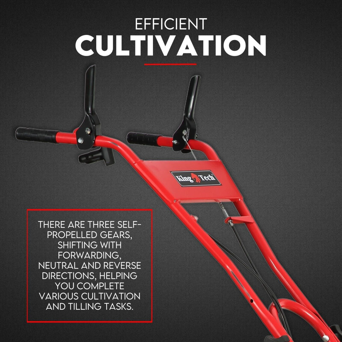Petrol Tiller Cultivator | 212cc | 4 Blades | Rotary Hoe | Handheld Garden Tool