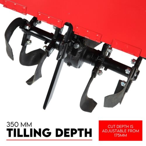 Petrol Tiller Cultivator | 212cc | 4 Blades | Rotary Hoe | Handheld Garden Tool