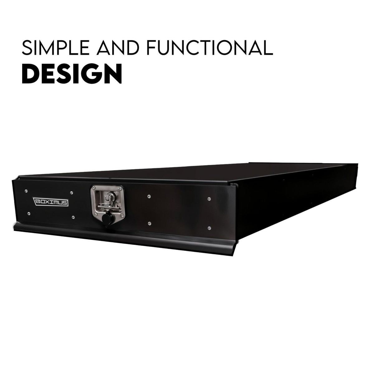 Under Tray Body Tool Box Trundle Drawer | 1500 Long | UTE Truck ToolBox | Black