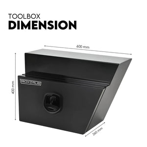 Under Tray Tool Box | Black Aluminium | 600mm | Pair Set