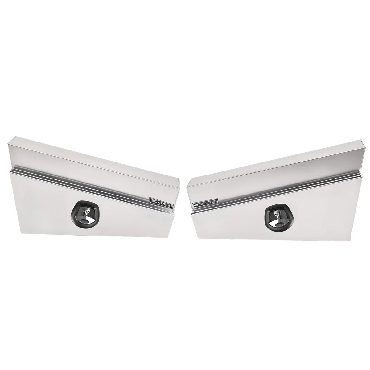 Black Steel 900mm Under Tray Tool Box Underbody Pair Set