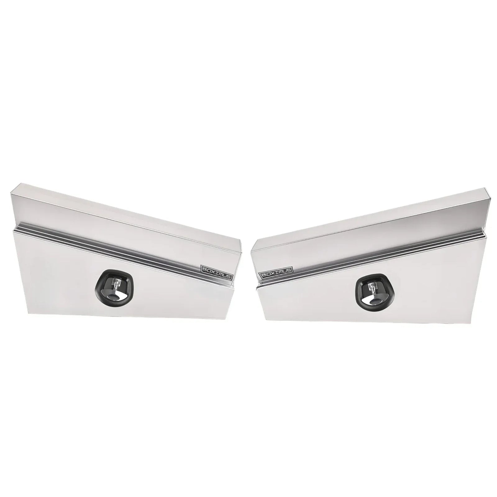Black Steel 900mm Under Tray Tool Box Underbody Pair Set