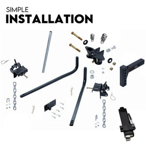 Weight Distribution Hitch System Load Leveller Caravan | Anti Sway Bars | 800Lb