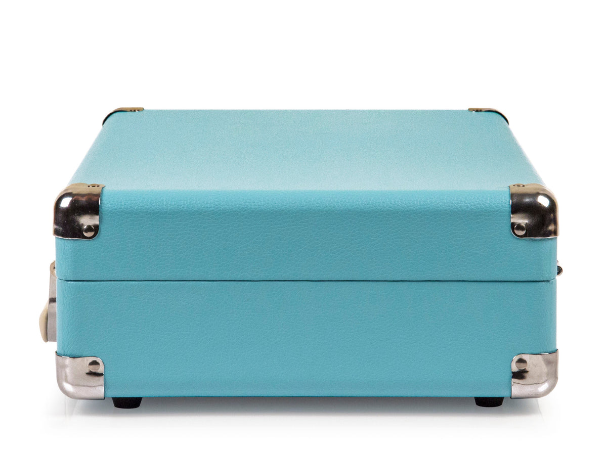 Crosley Cruiser Bluetooth Portable Turntable | Turquoise | Bundled Crosley Record Storage Crate