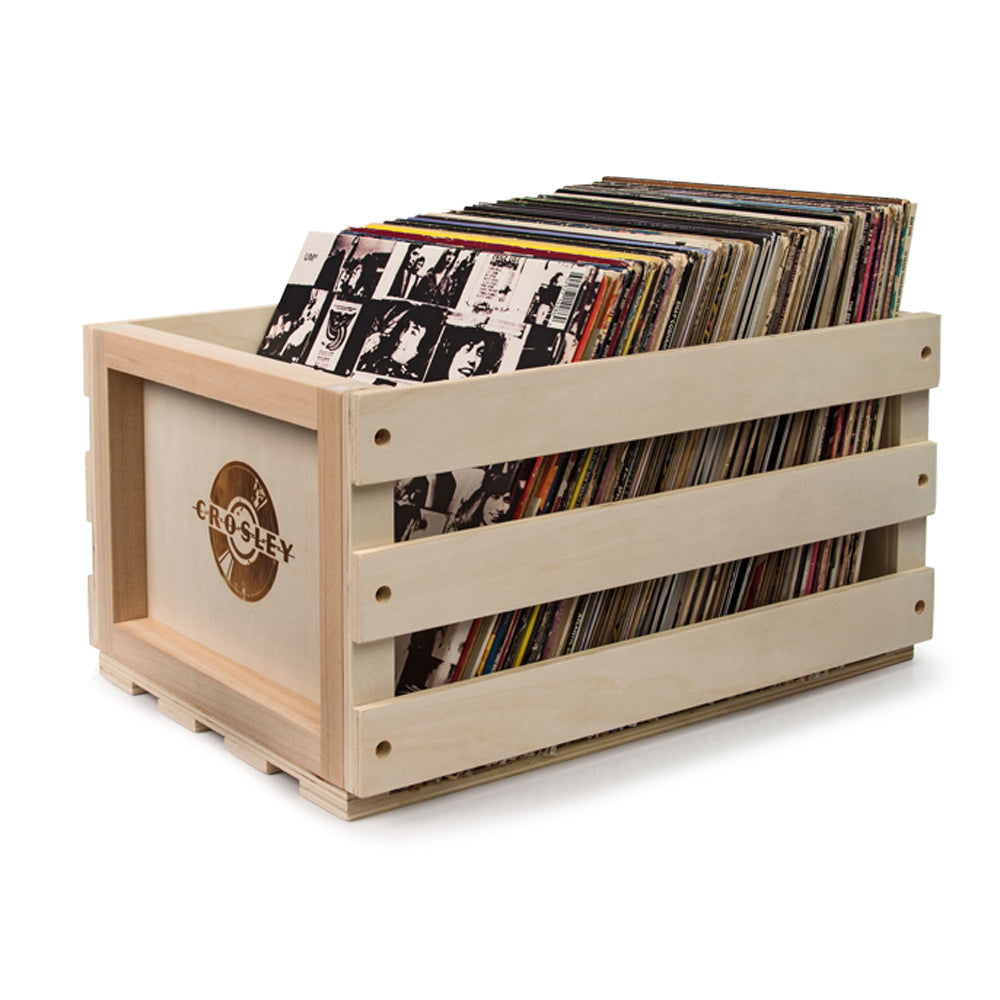 Crosley Voyager Bluetooth Portable Turntable + Record Storage Crate | Amethyst | Retro Vinyl Setup