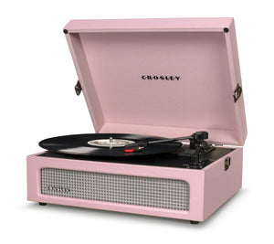 Crosley Voyager Bluetooth Portable Turntable + Record Storage Crate | Amethyst | Retro Vinyl Setup