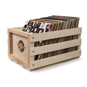 Crosley Voyager Bluetooth Portable Turntable + Record Storage Crate | Black | Stylish Vinyl Storage Solution