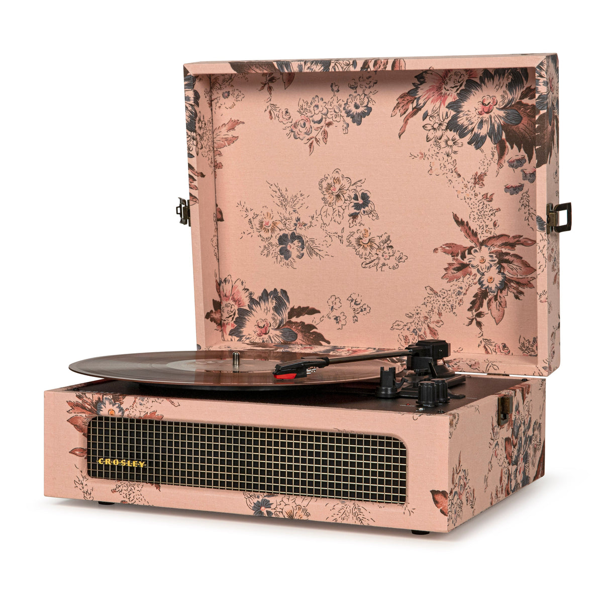 Crosley Voyager Bluetooth Portable Turntable | Floral | Vintage Music Experience