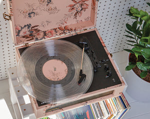 Crosley Voyager Bluetooth Portable Turntable | Floral | Vintage Music Experience