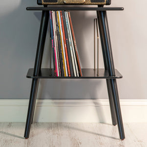 Crosley Voyager Bluetooth Portable Turntable + Entertainment Stand Bundle | Sage Green | Retro Vinyl Setup