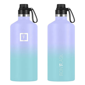 Iron Flask Narrow Mouth Bottle with Spout Lid | Cotton Candy | 64oz/1900ml