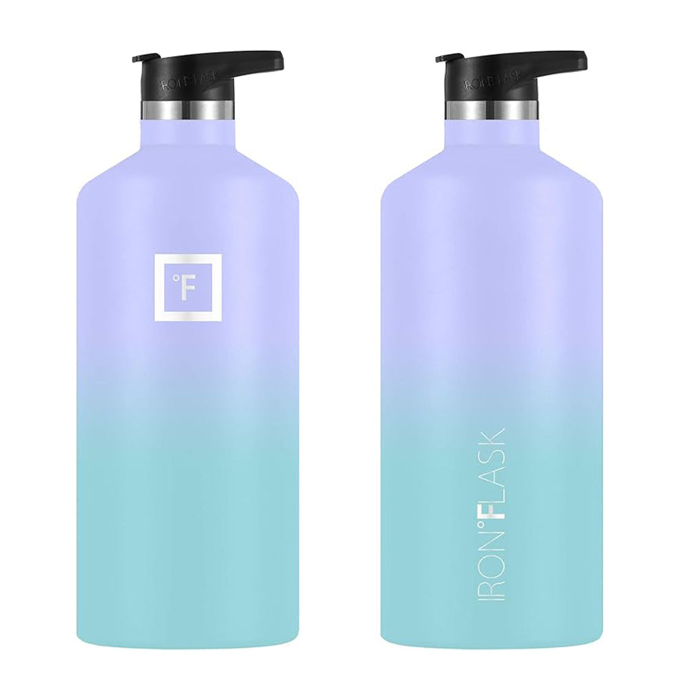 Iron Flask Narrow Mouth Bottle with Spout Lid | Cotton Candy | 64oz/1900ml