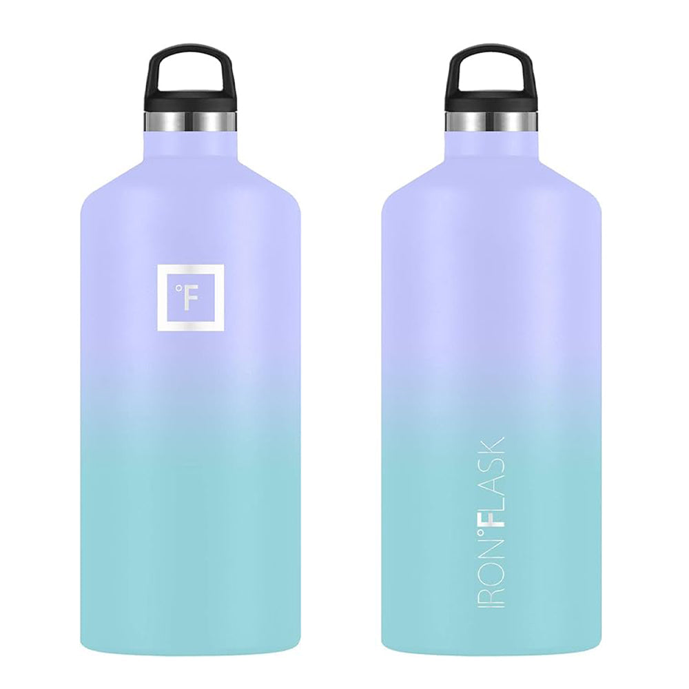 Iron Flask Narrow Mouth Bottle with Spout Lid | Cotton Candy | 64oz/1900ml