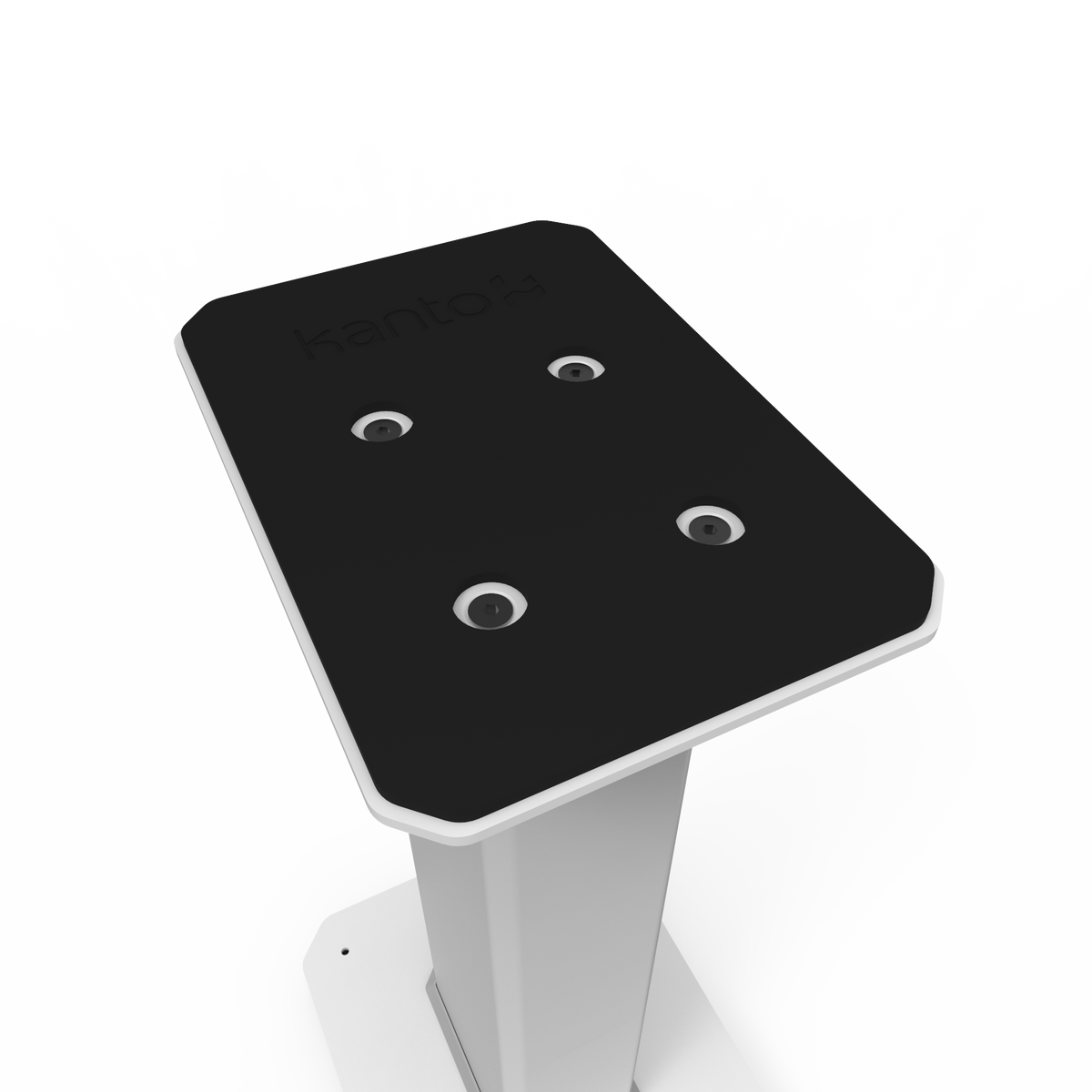 Kanto YU4 140W Powered Bookshelf Speakers | Bluetooth & Phono Preamp | Matte White | SX26W White Stand Bundle