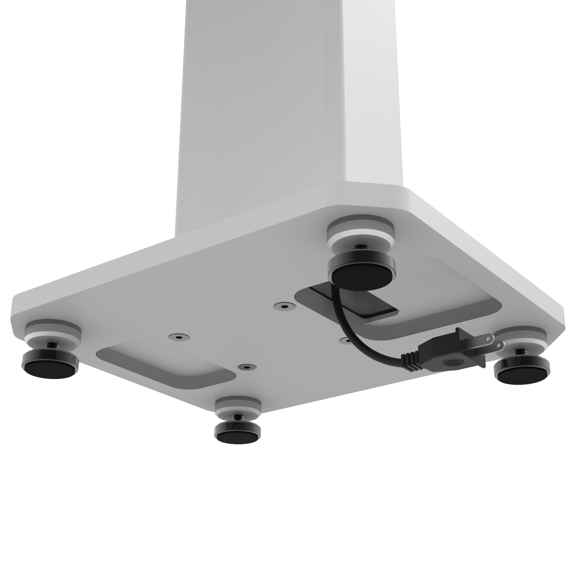 Kanto YU4 140W Powered Bookshelf Speakers | Bluetooth & Phono Preamp | Matte White | SX26W White Stand Bundle