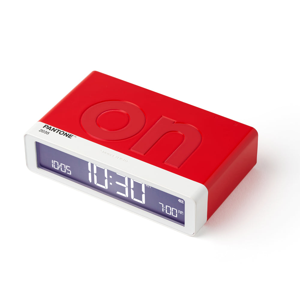 Lexon Pantone Gift Set | Mino+ Speaker, Flip Clock, Mina M Lamp, Thykho 3 Speaker | Red 2035