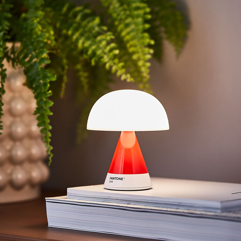 Lexon Mina M LED Lamp | Medium | Portable | Pantone | Red 2035
