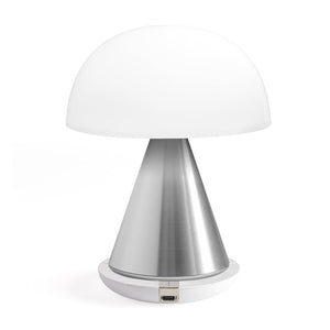 Lexon Mina L Large Portable LED Lamp | Aluminum Polish