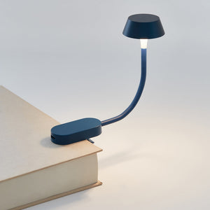 Lexon Mimi LED Lamp | Flexible Arm | Compact Lighting | Dark Blue