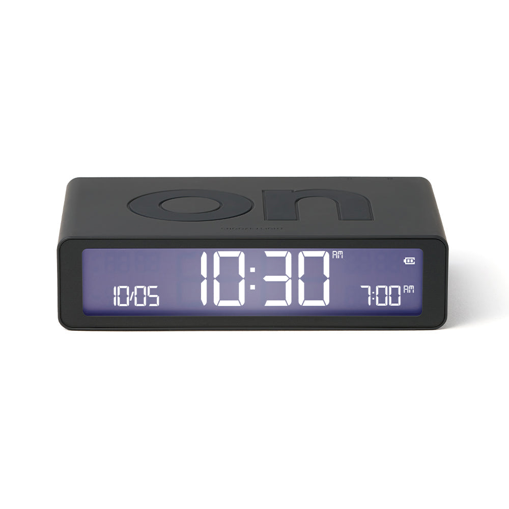 Lexon Flip Classic Reversible Alarm Clock | Grey | Compact & Modern Design