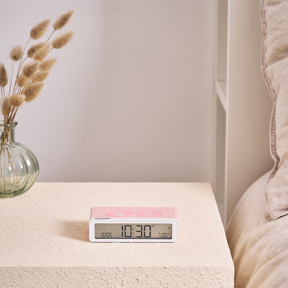 Lexon Flip Alarm Clock | Pantone | Rose Pink