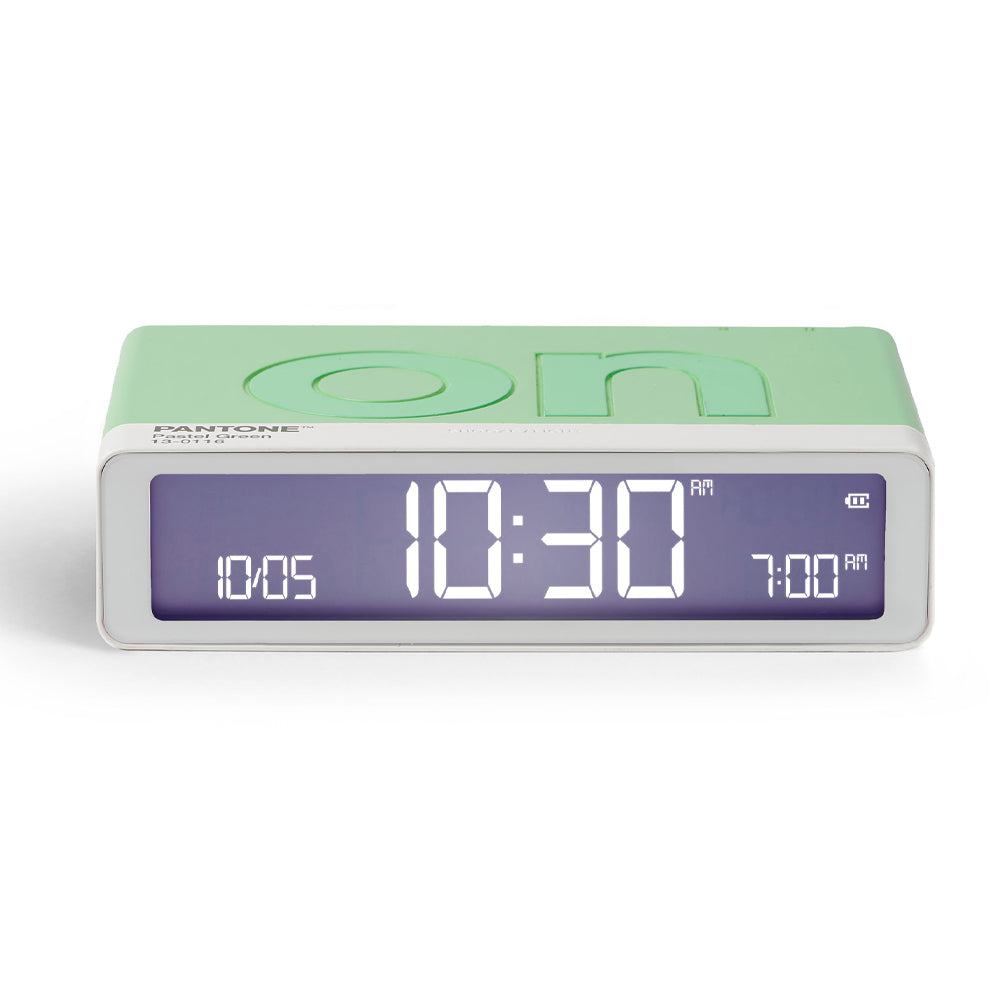 Lexon Flip Alarm Clock | Pantone | Green