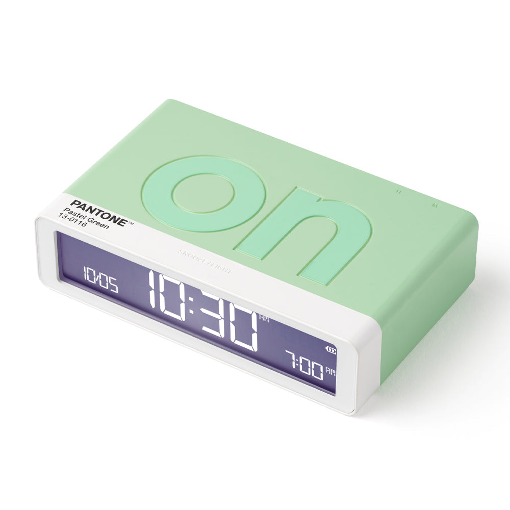 Lexon Flip Alarm Clock | Pantone | Green