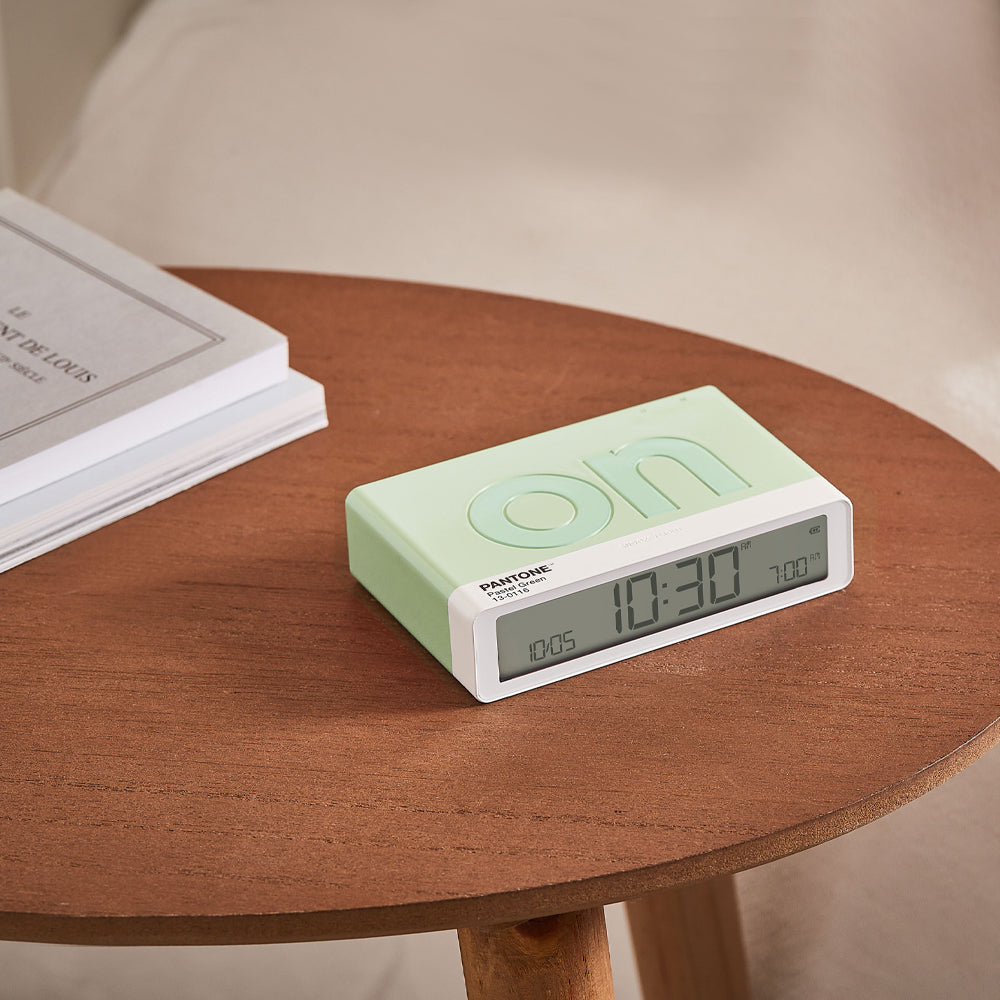 Lexon Flip Alarm Clock | Pantone | Green