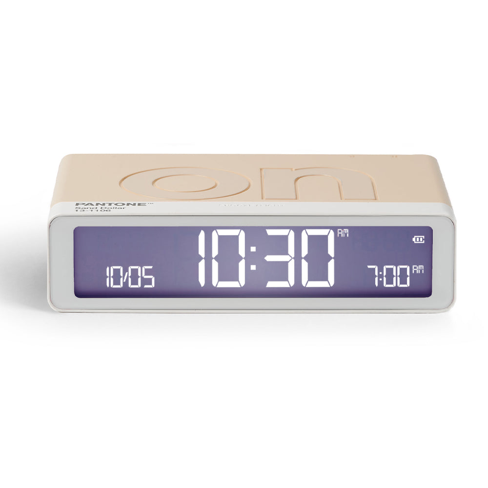 Lexon Flip Alarm Clock | Pantone | Sand