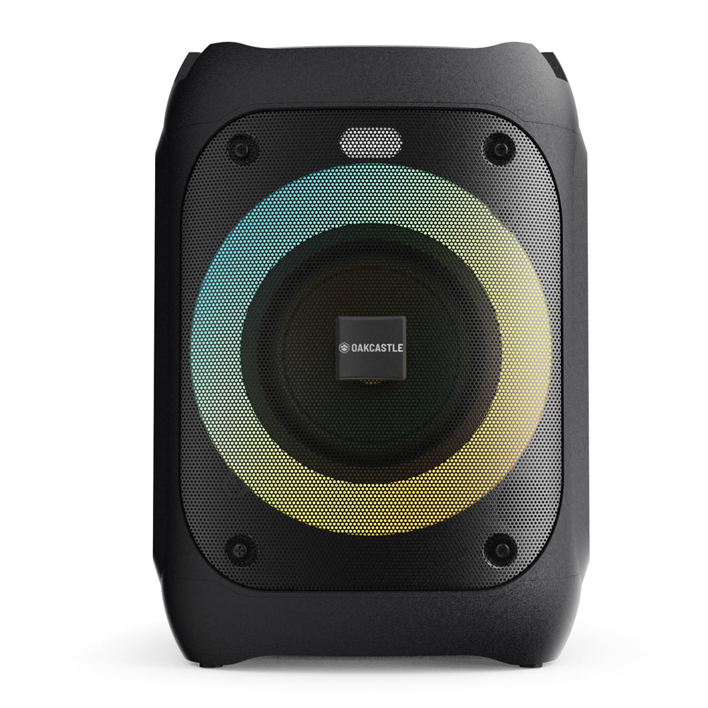 Majority PS100 Party Speaker | 40W Bluetooth Karaoke & PA System | Black | Compact & Portable Speaker