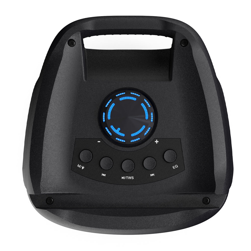 Majority PS100 Party Speaker | 40W Bluetooth Karaoke & PA System | Black | Compact & Portable Speaker