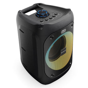 Majority PS100 Party Speaker | 40W Bluetooth Karaoke & PA System | Black | Compact & Portable Speaker