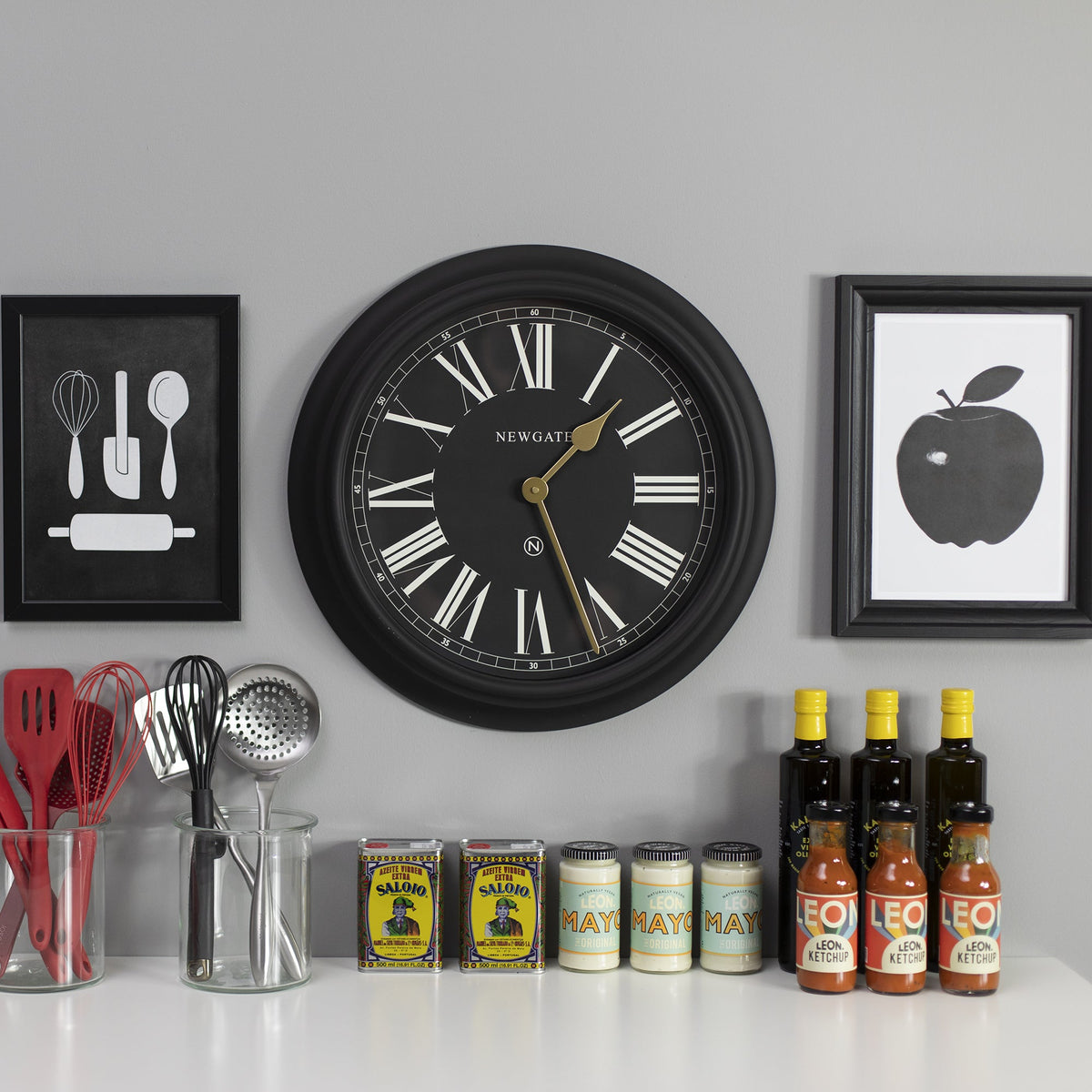 Chocolate Shop Wall Clock | Silicone Cave Black