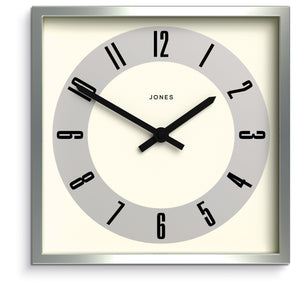Jones Box Wall Clock | Silver