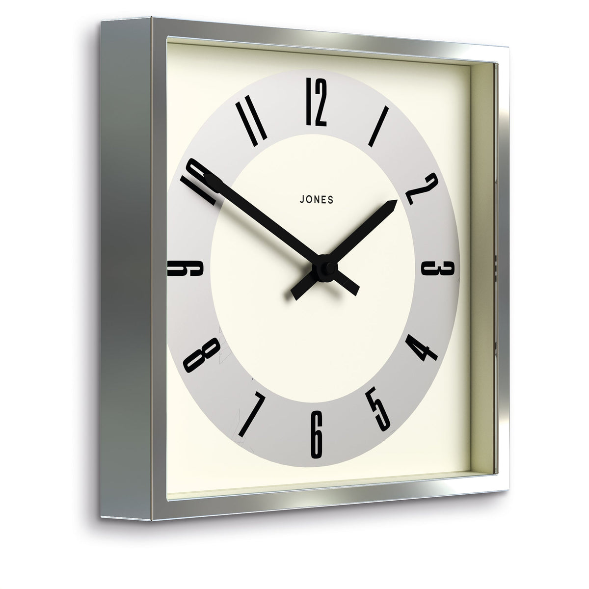 Jones Box Wall Clock | Silver