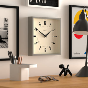 Jones Box Wall Clock | Grey