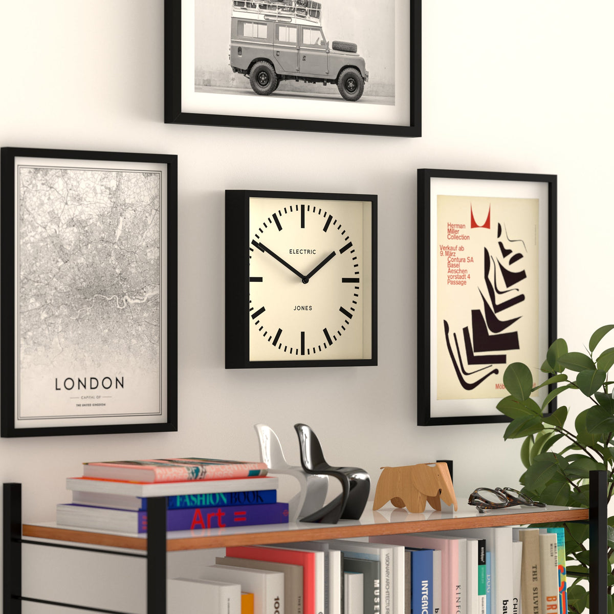 Jones Box Wall Clock | Black