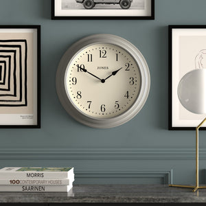 Jones Supper Club Clock | Cloud Grey